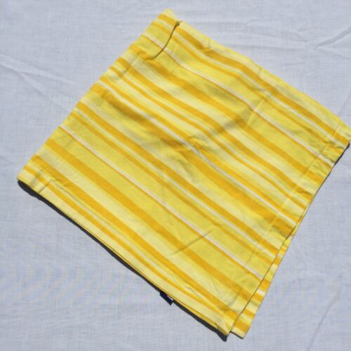 Yellow Striped Euro Pillow Sham Tommy Hilfiger 100% Cotton 18" x 18" - Picture 1 of 7