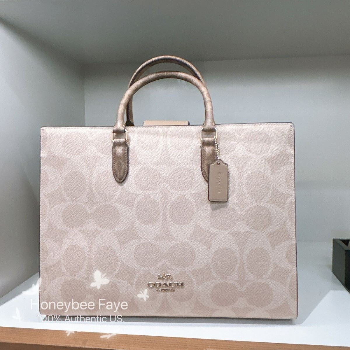 トートバッグ COACH Maggie Tote Bag In Blocked Signature Canvas  CY677 NWT Coach Maggie Tote Bag In Blocked Signature Canvas CY677