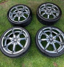 4 Diablo Dna Rims 22 Inch And Fullway Extra Load Hs 26535r22 Tires- Exc. Cond