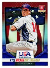 2014 Kyle Molnar Panini Prizm USA Rookie Refractor Prizm 122/149 Atlanta Braves