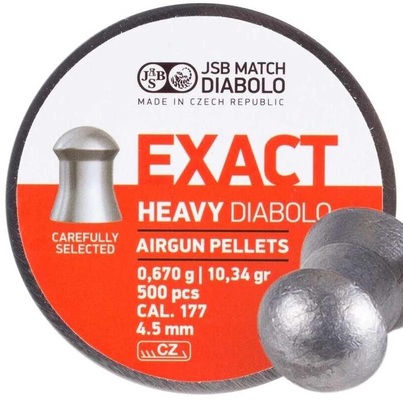 Pistola de aire comprimido premium calibre .177 JSB Match 500 unidades EXACTAMENTE PESADA abovedada 4,5 mm Foto 2 de 3