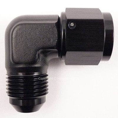 AN -8 AN8 JIC SCHWARZ 90 Grad Stecker auf Buchse geschmiedet Winkel Schlauchverschraubung Adapter
