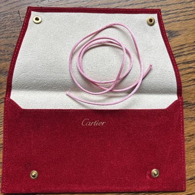 Authentic Cartier Pink Silk Cord Rope Replacement Love Trinity Bracelet  56cm