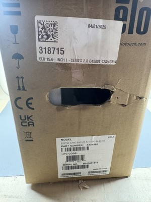 E551068 Elo Touch Solutions Celeron G4900T  128GB SSD 4GB RAM 15.6'' Touch Screen