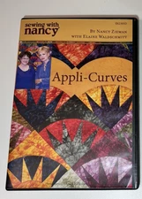 Sewing With Nancy Appli-Curves DVD W/Elaine Waldschmitt Quilt Designs