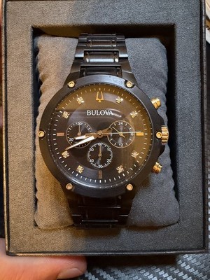 Bulova Classic Diamond-Accent Chronograph Men s Watch 98D190  