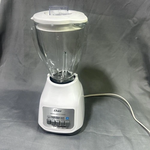 OSTER DURALAST Classic Blender White Base Glass Jar & Lid, Complete, Works Great