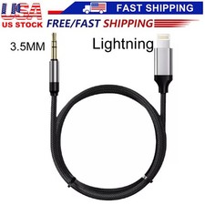For iPhone 7 8 X 11 12 13 14 Pro Max 8 Pin to 3.5mm AUX Audio Car Adapter Cord
