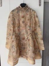 Zimmermann Rebellion Baroque-Printed Linen-Silk Minidress Size 0