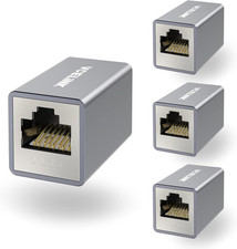 Cat7 Ethernet Coupler Female to Female, Shielded RJ45 Coupler Poe Cable Extender