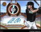 2025 Topps Tribute Orange Corbin Carroll GAME-USED PATCH AUTO 19/25