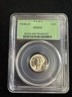 1945 D MERCURY DIME 10C PCGS MS66 BLAST WHITE NICE ORIGINAL COIN NO RESERVE