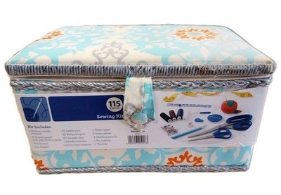 Sewing Basket Sewing Kit, Needles, Thread, Pins, Scissors New Read Description 