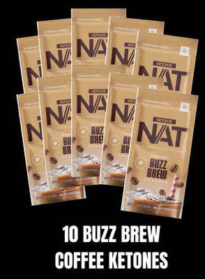  Pruvit Keto OS NAT Ketones Buzz Brew Coffee Charged   10 Pk Exp 2027 NEW !!