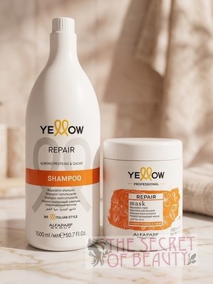 Alfaparf Yellow Repair Shampoo für geschädigtes Haar 1500 ml + Maske 1000 ml
