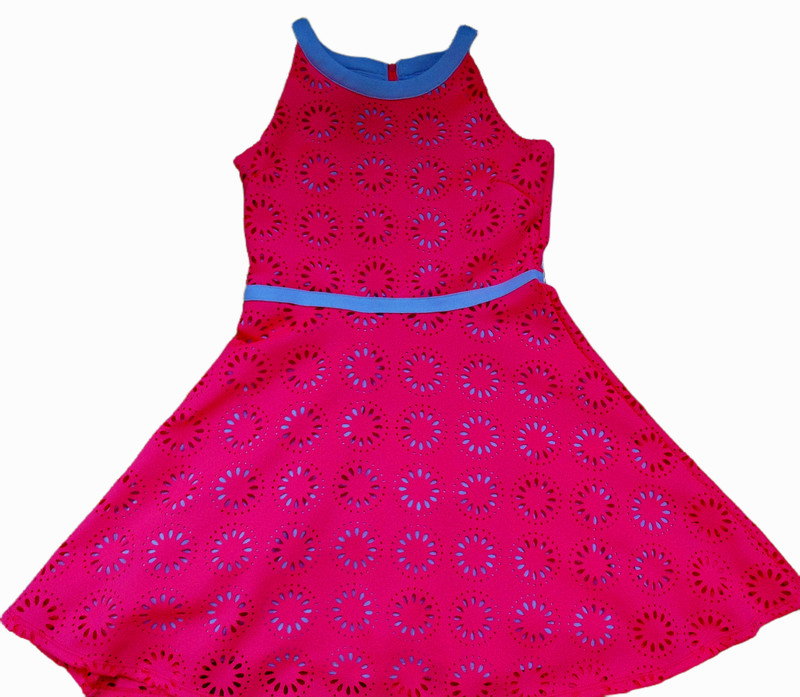 KC PARKER BY HARTSTRINGS GIRLS NEON PINK DRESS SIZE 10