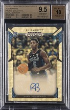 2019-20 PANINI PRIZM DRAFT PICKS AUTOS PRIZM GOLD VINYL ##63 RJ BARRETT BGS 9.5