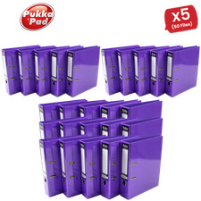 Pukka Pad Brights A4 Lever Arch Files, 70mm Spine, Custom Label, Purple 10 Packs