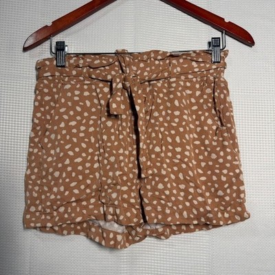 Thread + Supply Paperbag Shorts Small Clay Dots Brown Tie Waist B111RTJ