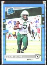2020 Chronicles Draft Picks Optic Denzel Mims BLUE PRIZM RATED ROOKIE RC #11!