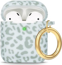 Leopard Silicone Compatible with Airpods Case, Soft Cover Flexible Compatible...