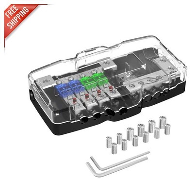 4 Pole Car Audio 200A Fuse Block with LED Status for Efficient Power Wiring