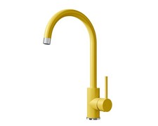 Liquida PR77YC Single Lever Swivel Spout Yellow & Chrome Kitchen Mixer Tap