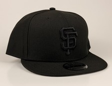San Francisco Giants New Era Cap 9 Fifty Snapback Hat All Black Original SF