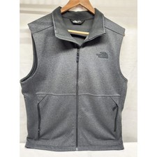 The North Face Men's Gray Full Zip Vest w/ Zipped Pockets, Size M Regular Fit