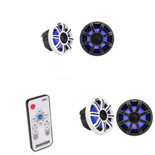 Kicker 51MSC84 - MSC 8-Inch Premium Marine 4-Ohm LED Coaxial System  51MSC65...