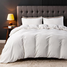 Luxury White Velvet Queen Duvet Cover Set - Soft, Fluffy  Stylish