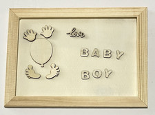 3D Baby Boy DIY Kit Unfinished Wood Cutouts Ready to Paint and Attach