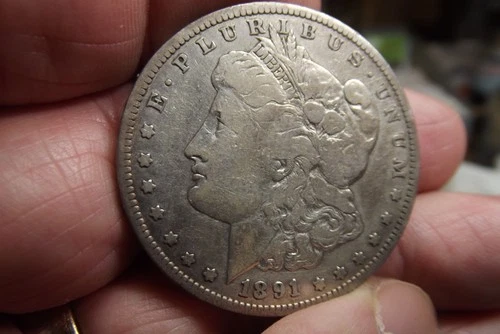 1891-S  Morgan Silver Dollar Lovely coin that is VF Nice Filler