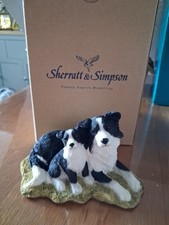 Sherratt & Simpson Border Collie With Puppy 59084 BNIB