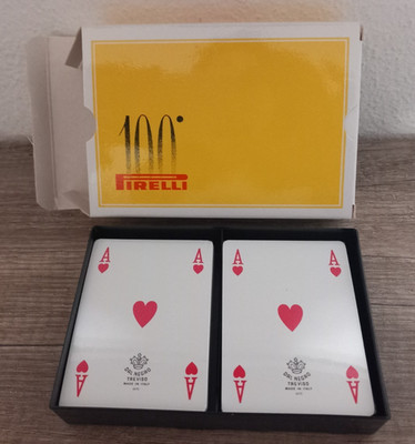 12630 2 KARTENDECKS 100° PIRELLI CENTENARIO DAL NERRO neu versiegelt