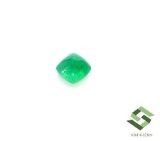 6x6 mm Natural Emerald Sugar Loaf Shape 1.02 CTS Untreated Loose Gemstone