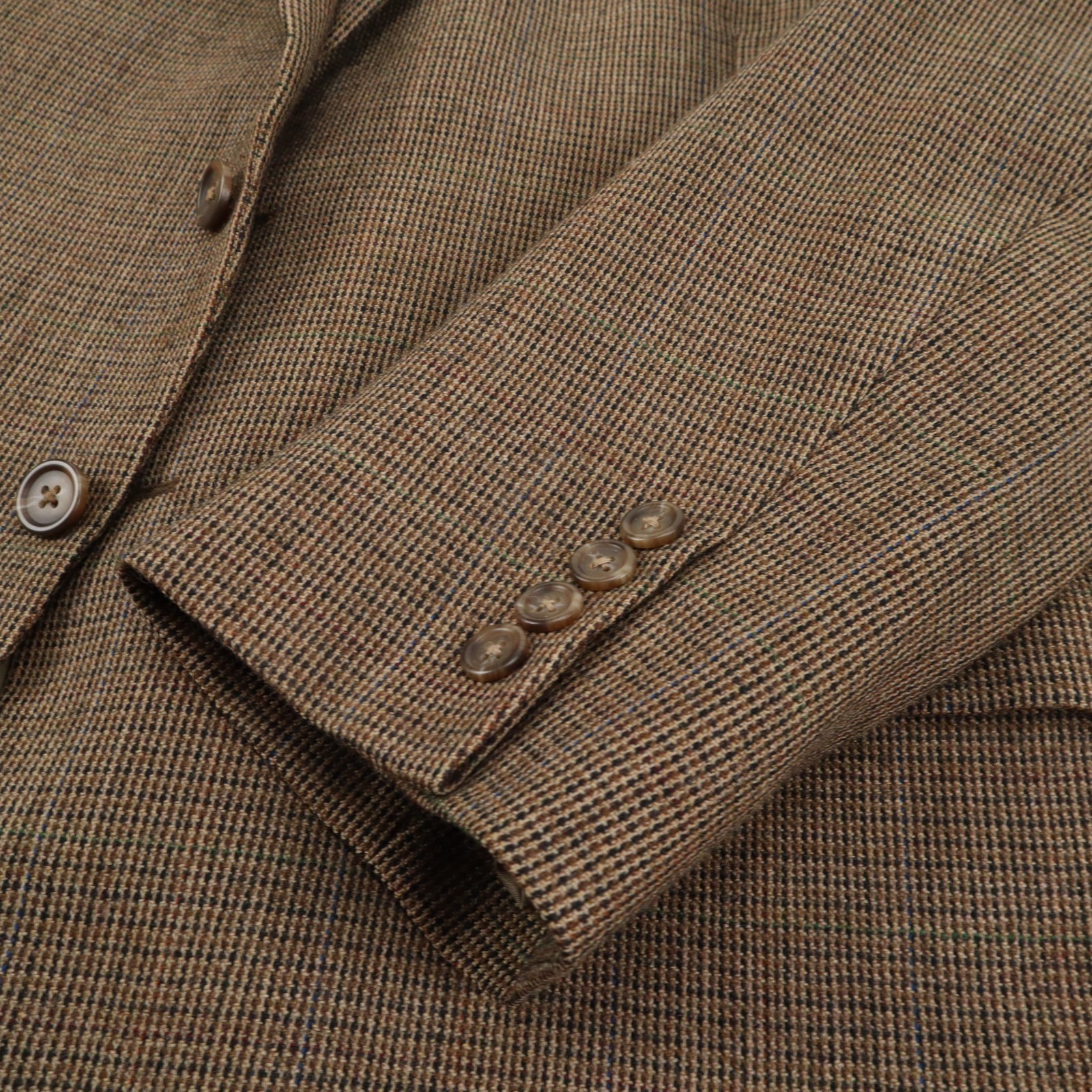 Chaps 100% Wool Mini Houndstooth Check Medium Bro… - image 14