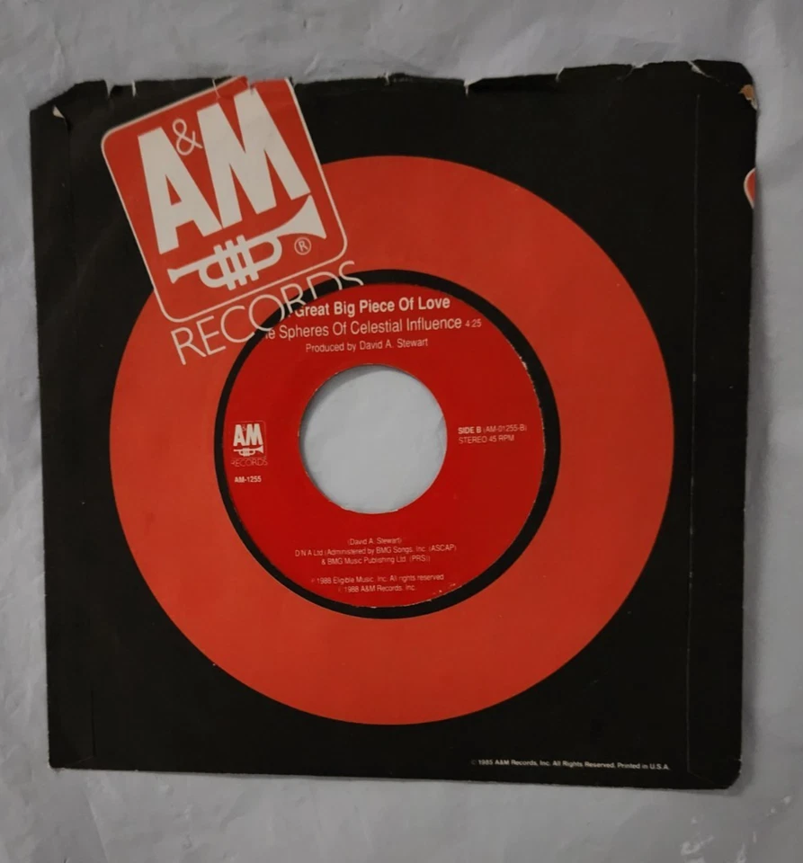 1980's Rock 45  Annie Lennox & Al Green Put A Little Love In Your Heart - Image 2 of 2