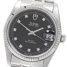 TUDOR Prince Date 74034 WG bezel 10P diamond Automatic Men's Watch_921800
