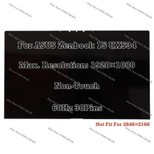 For ASUS Zenbook 15 UX534FTC 60Hz LCD Assembly Non-Touch Screen FHD 100% sRGB