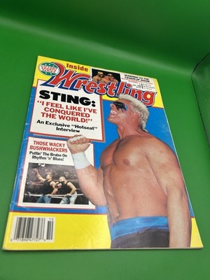 Inside Wrestling 1990 magazine STING Legion of Doom TONI ADAMS Bushwhackers WCW