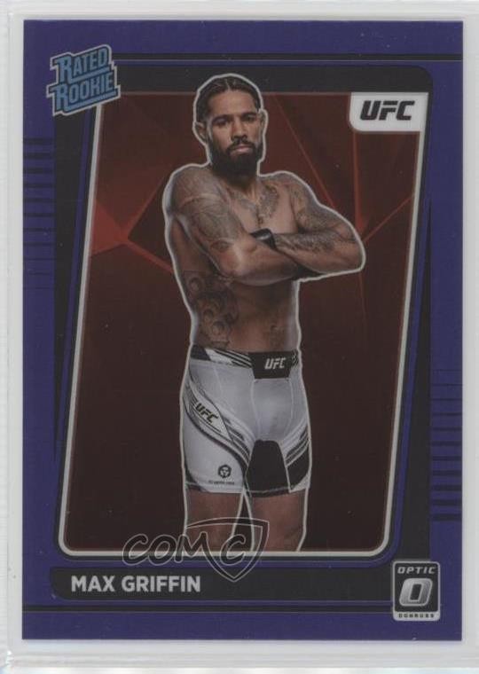 2022 Panini Donruss Optic UFC Rated Rookie Purple Prizm Max Griffin #119 02l5
