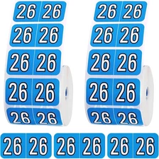 1000pcs 2026 File Folder Sticker Labels, 3/4x1-1/2 Inch Self-Adhesive 2026 Year 