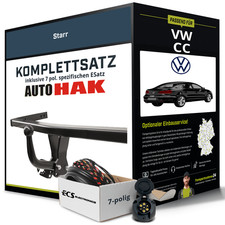 Für VW CC Typ 358 Anhängerkupplung starr +eSatz 7pol 02.2012-jetzt Kit NEU AHK