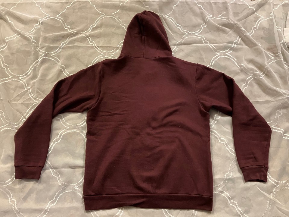 American Apparel wine burgundy maroon zip hoodie large F497 | eBay
