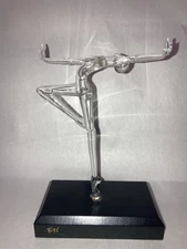 Vintage 1995 Milon Townsend Art Glass Ballerina Dancer Figurine Sculpture