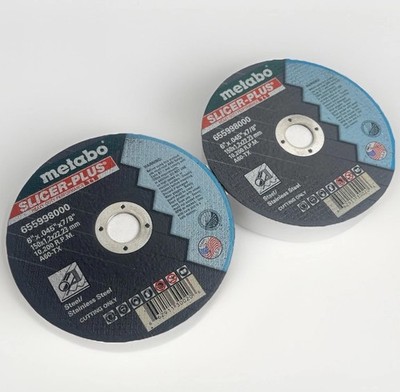 (2-Pk) Metabo Slicer-Plus Heavy Duty Cutting Wheel Stainless Steel 6'' 65598000