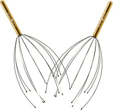 Body Back Scalp Massager, Head Scratcher, Manual Twin Pack, Color Varies