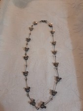 Vintage Rare Disney Mickey Mouse Necklace Silver Tone Glass Cabochons