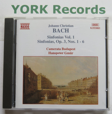 J.C. BACH - Sinfonias Vol 1 Op 3 Nos 1-6 GMUR Camerata Bucharest - Ex CD Naxos